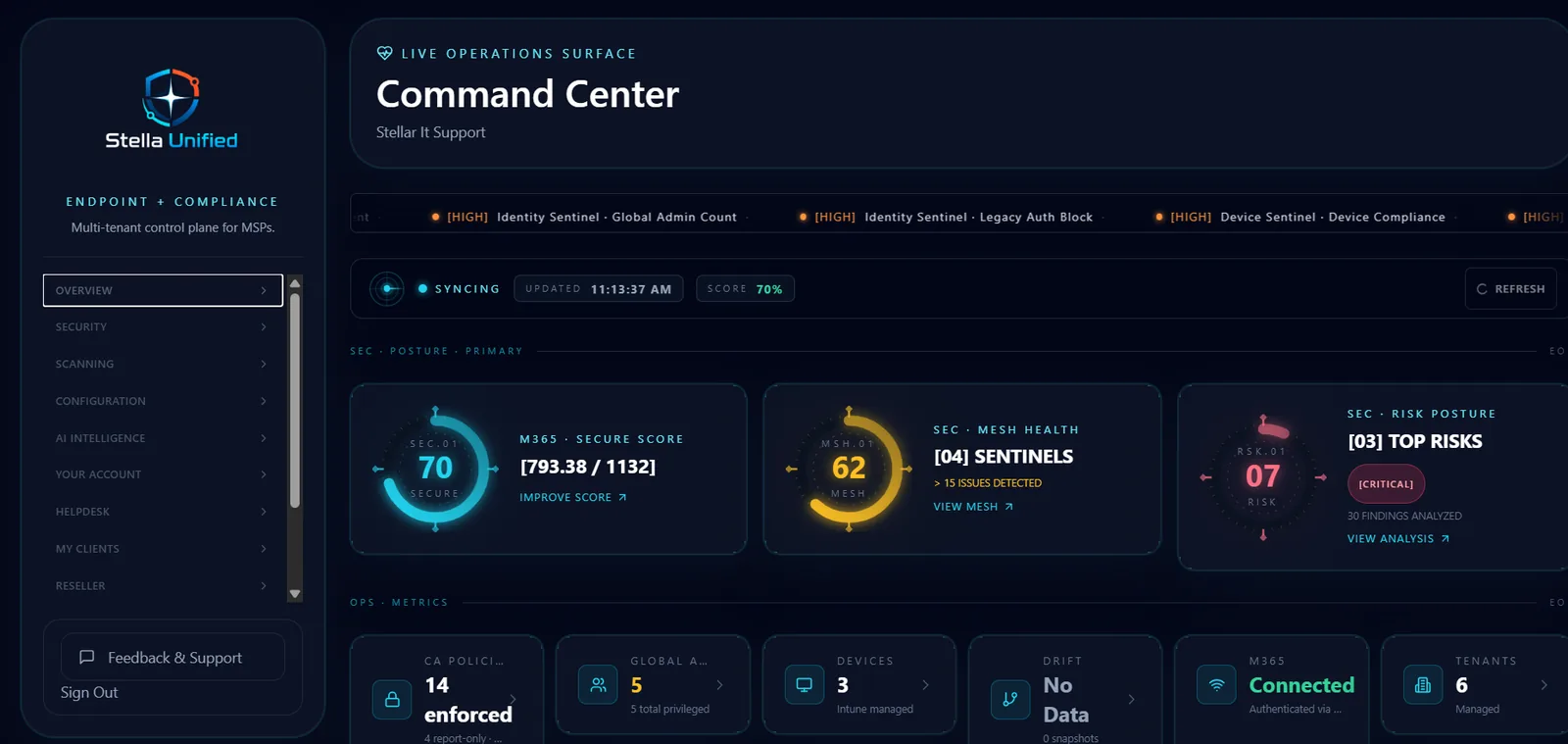 Stella Unified interface